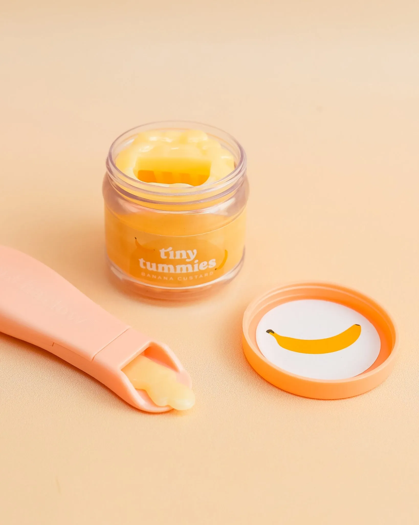 Tiny Harlow | Doll Food Jar and Spoon Set - Banana Custard