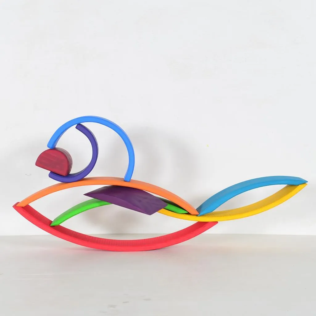 Wooden Nesting Rainbow Bridge