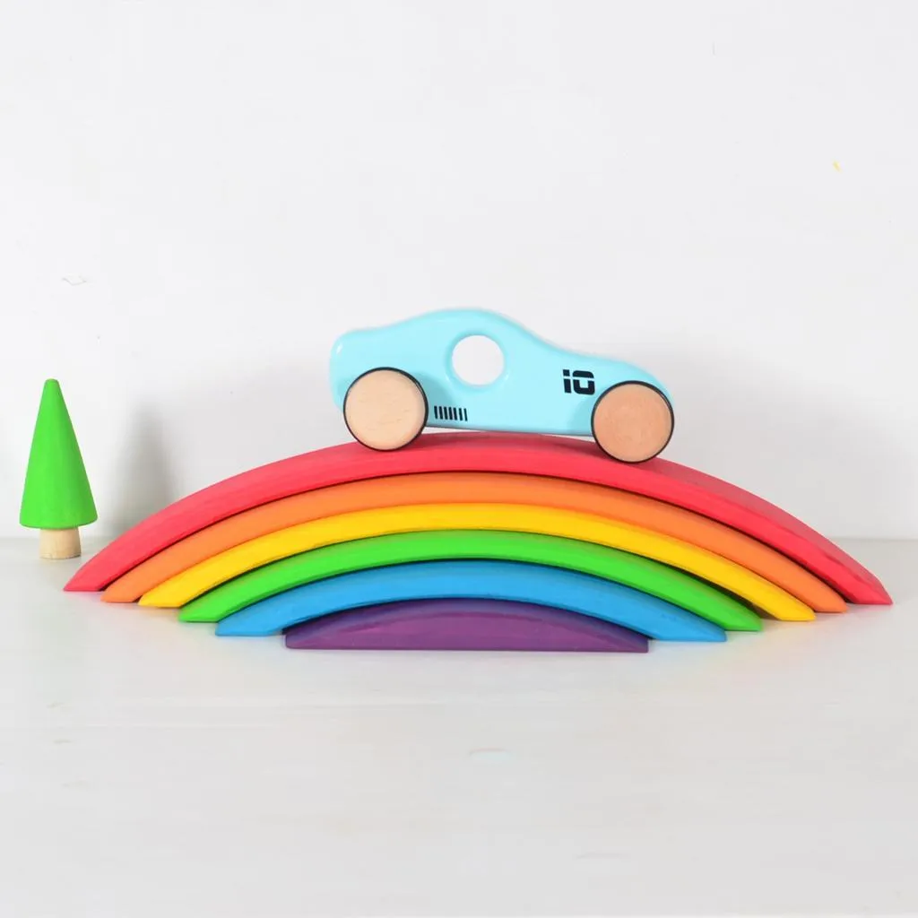Wooden Nesting Rainbow Bridge