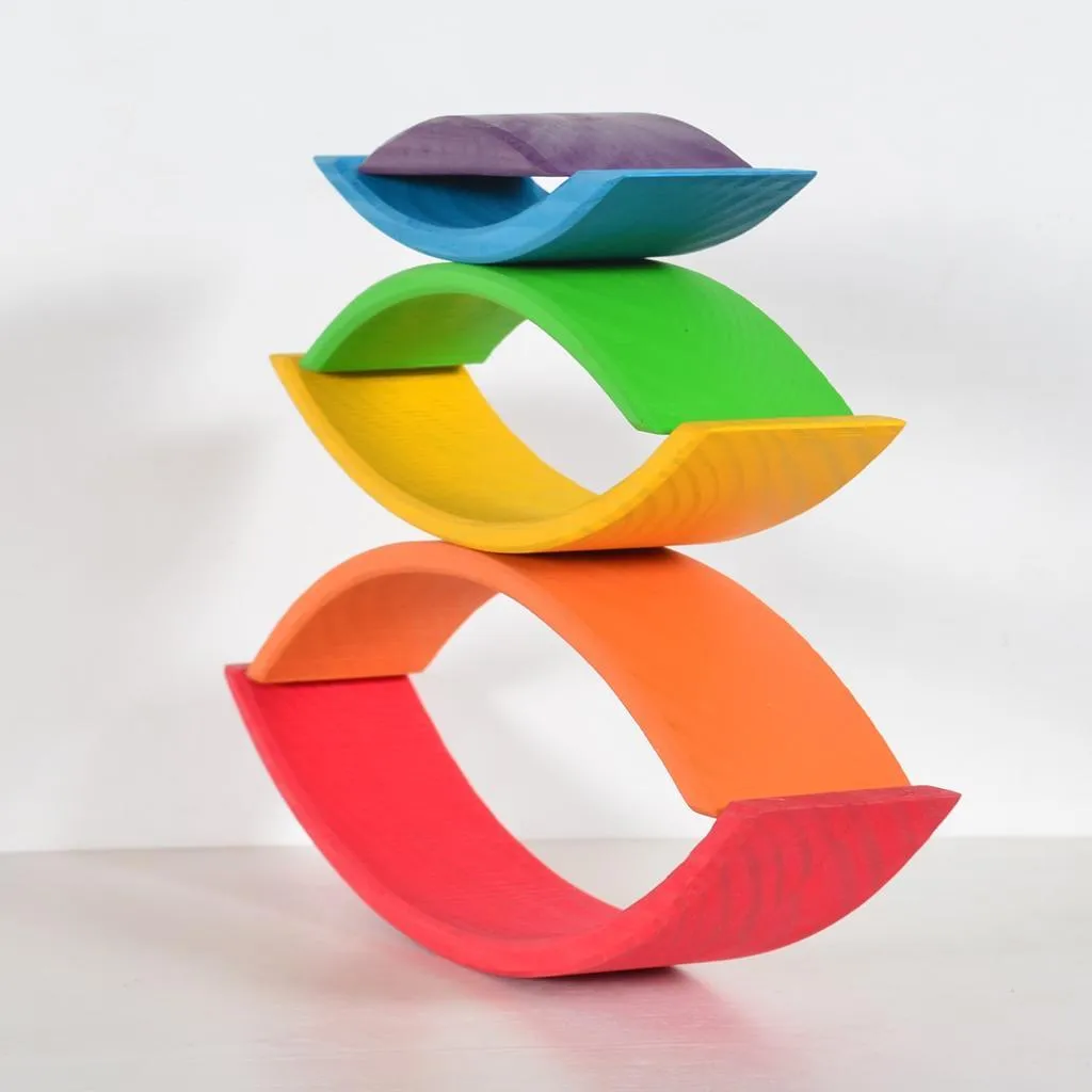 Wooden Nesting Rainbow Bridge