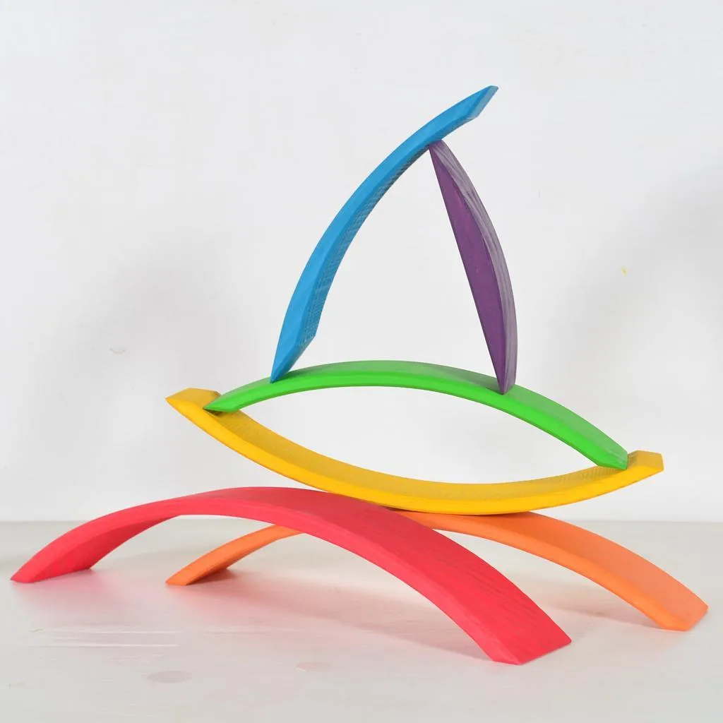 Wooden Nesting Rainbow Bridge