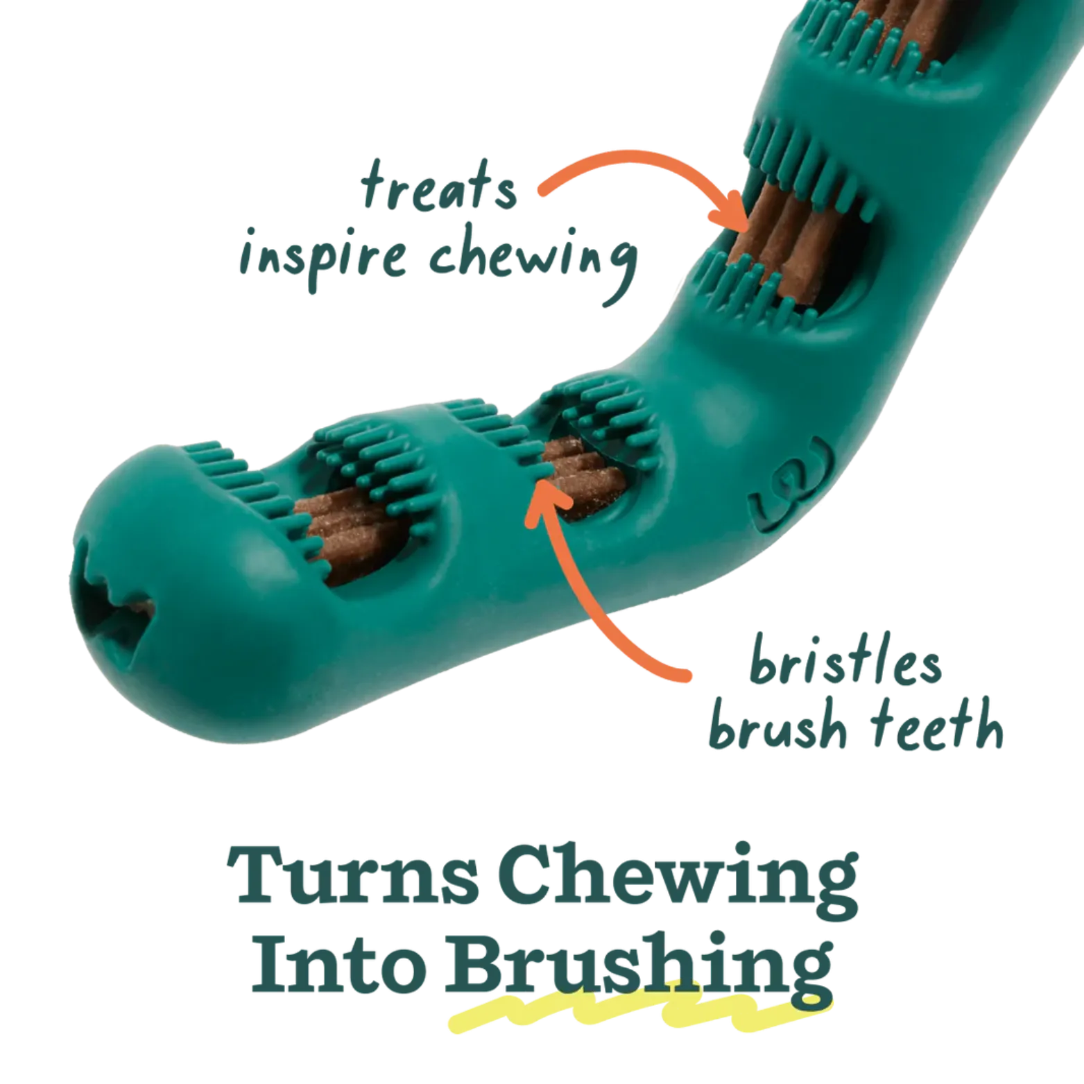 Woof Pet The Bite n' Brush Dog Toy