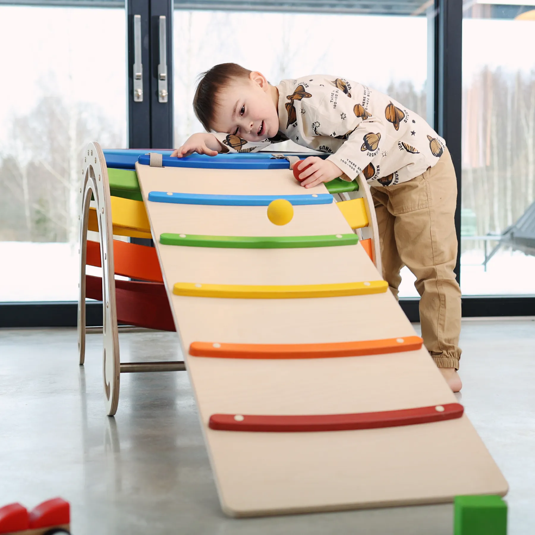 XXL Foldable Montessori Climbing arch and Rocker