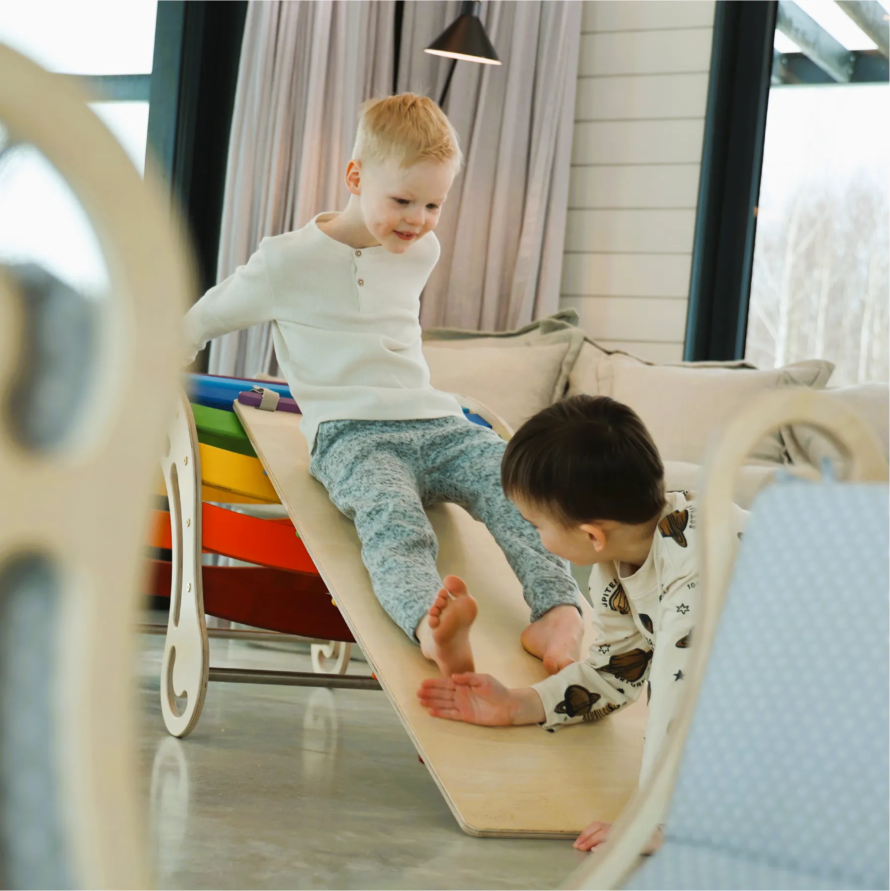 XXL Foldable Montessori Climbing arch and Rocker